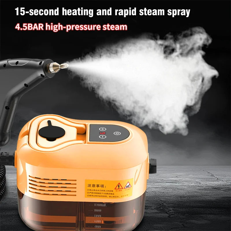 2500W Steam Cleaner High Pressure Temperature Steam Mop Sterilization Handhled Household Air Conditioner Kitchen Hood Car Washer