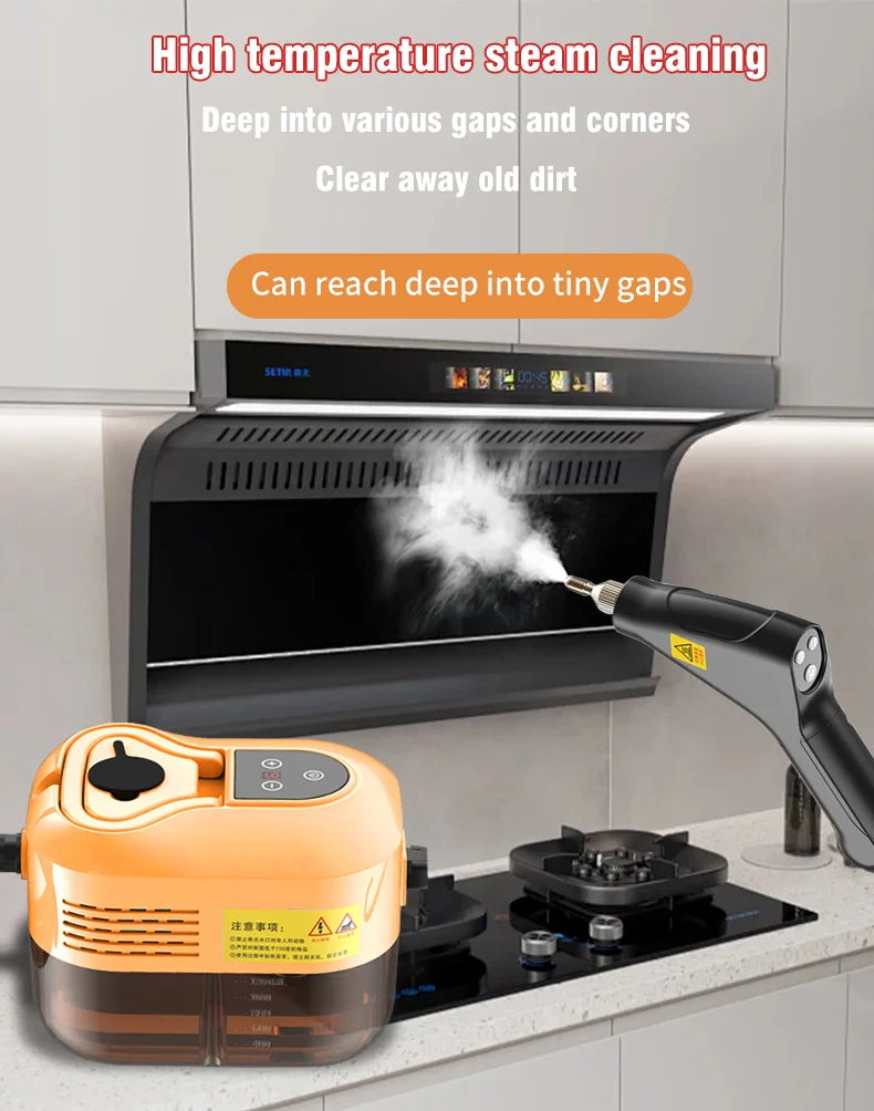 2500W Steam Cleaner High Pressure Temperature Steam Mop Sterilization Handhled Household Air Conditioner Kitchen Hood Car Washer