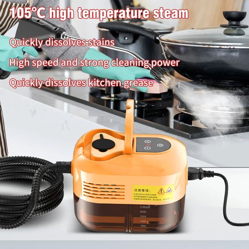 2500W Steam Cleaner High Pressure Temperature Steam Mop Sterilization Handhled Household Air Conditioner Kitchen Hood Car Washer