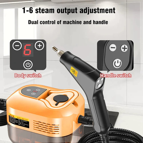 2500W Steam Cleaner High Pressure Temperature Steam Mop Sterilization Handhled Household Air Conditioner Kitchen Hood Car Washer