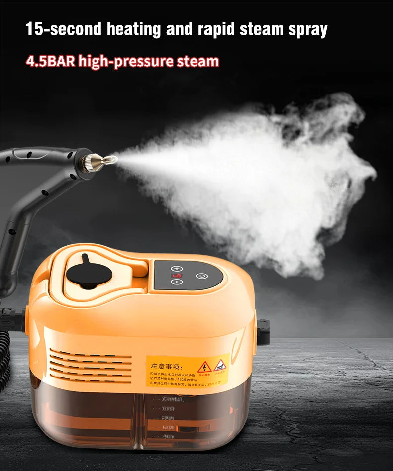 2500W Steam Cleaner High Pressure Temperature Steam Mop Sterilization Handhled Household Air Conditioner Kitchen Hood Car Washer