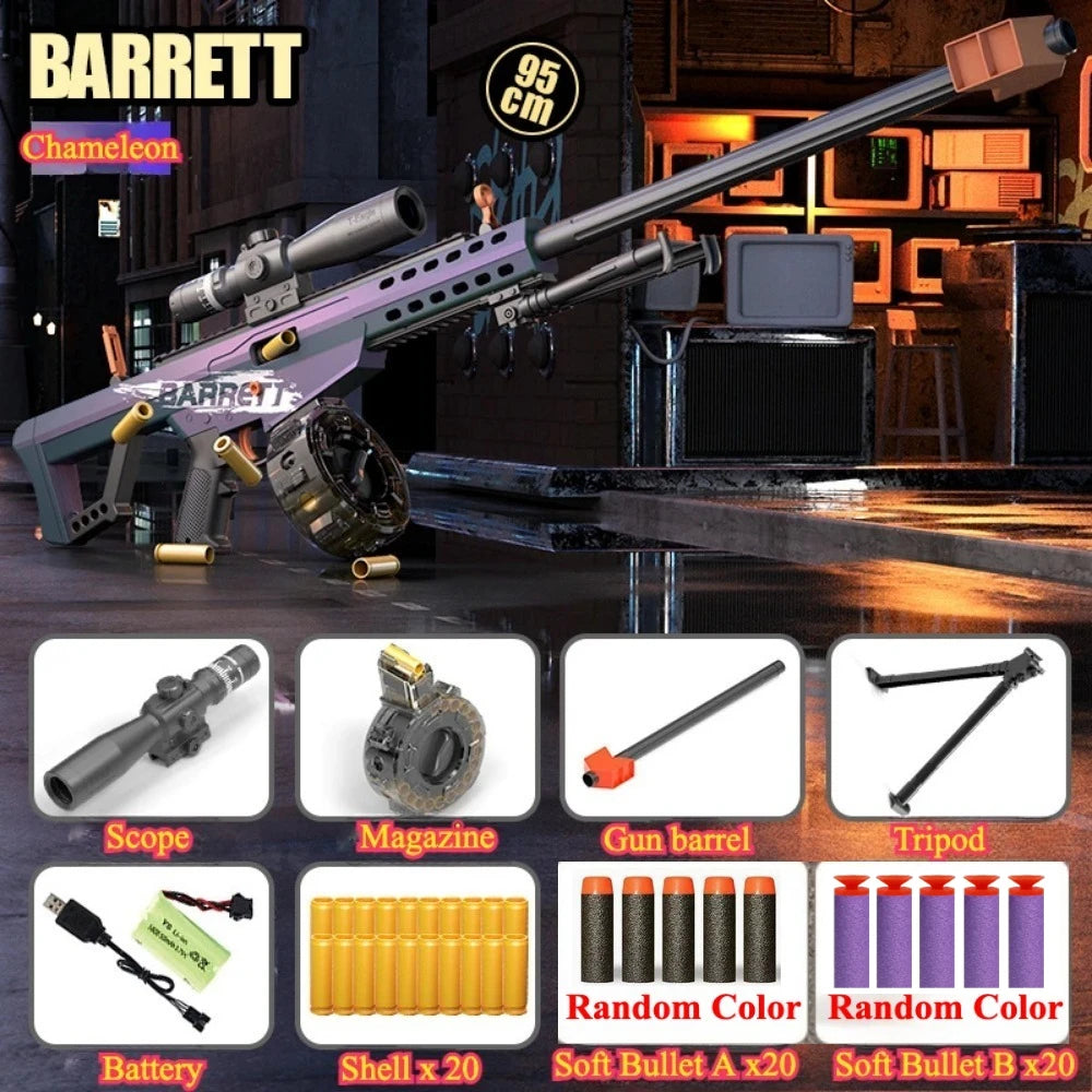 98K Upper Pressure Shell Ejection Soft Bullet Gun Can Fire Sniper Rifle Outdoor Battle Model Toy Manually Loaded Christmas Gift