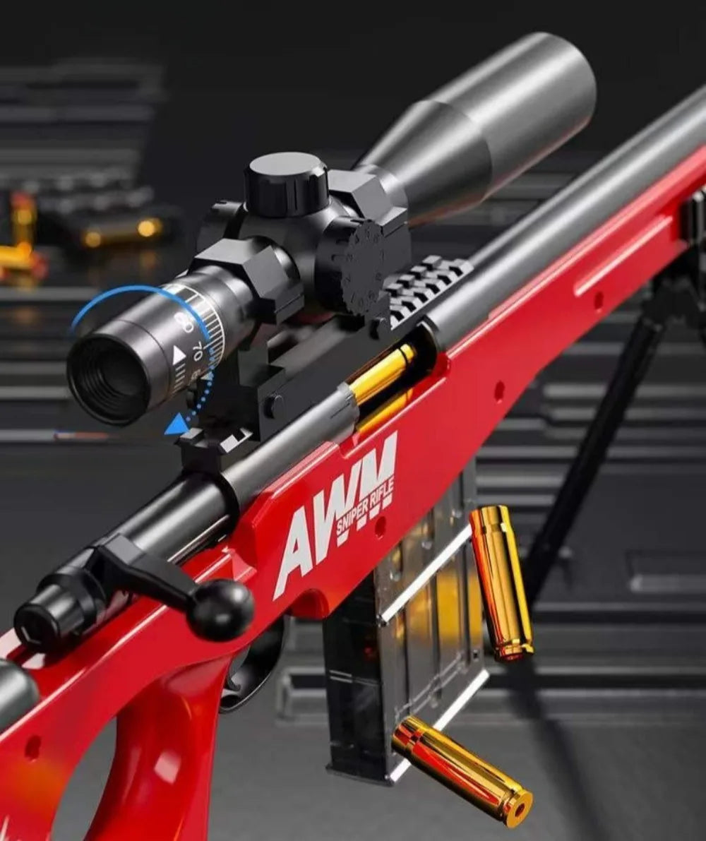 98K Upper Pressure Shell Ejection Soft Bullet Gun Can Fire Sniper Rifle Outdoor Battle Model Toy Manually Loaded Christmas Gift