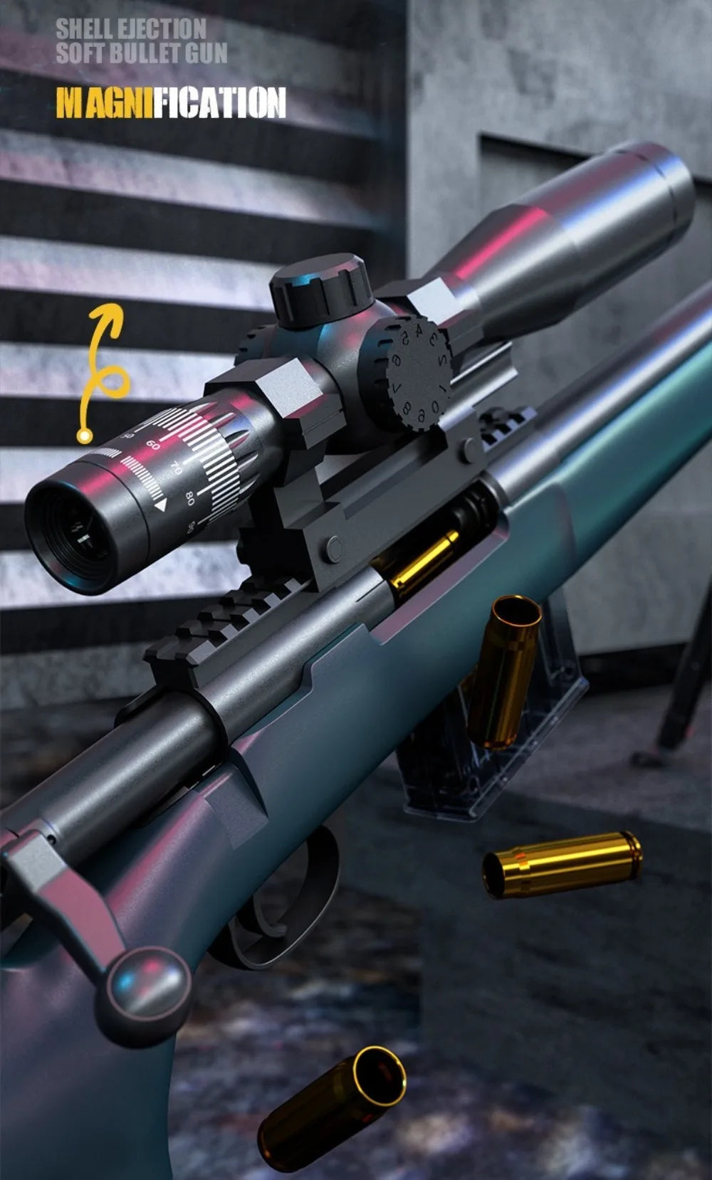 98K Upper Pressure Shell Ejection Soft Bullet Gun Can Fire Sniper Rifle Outdoor Battle Model Toy Manually Loaded Christmas Gift