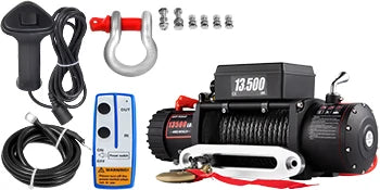VEVOR Electric Winch 12v 13500lbs 24M Synthetic Rope with Remote Control for 4X4 Car Trailer ATV Truck Off Road Boat