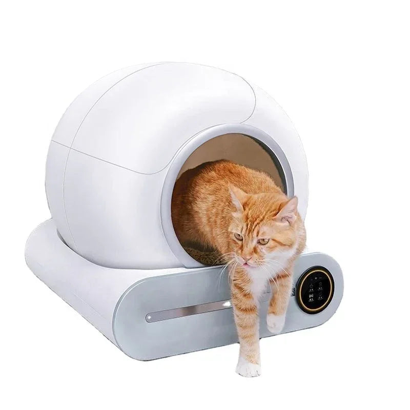Smart Cat Litter Box Fully Automatic Large Capacity Cat Litter Box Semi-enclosed Smart Cat Toilet APP Remote Control