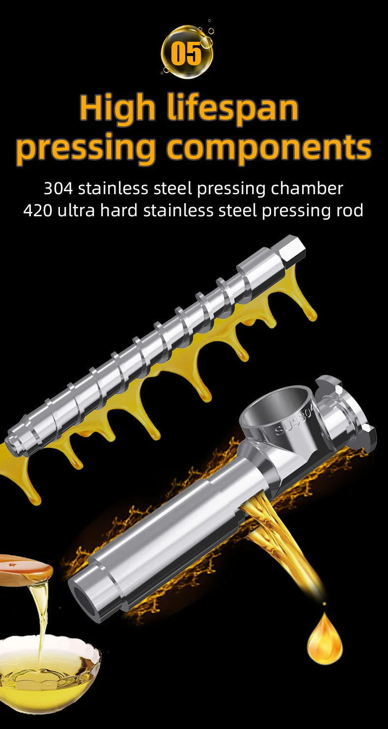 Stainless Steel Oil Press Machine Home Cold/Hot Oil Extractor for Peanut/Sesame/Sunflower Oil Press Machine For Small Business