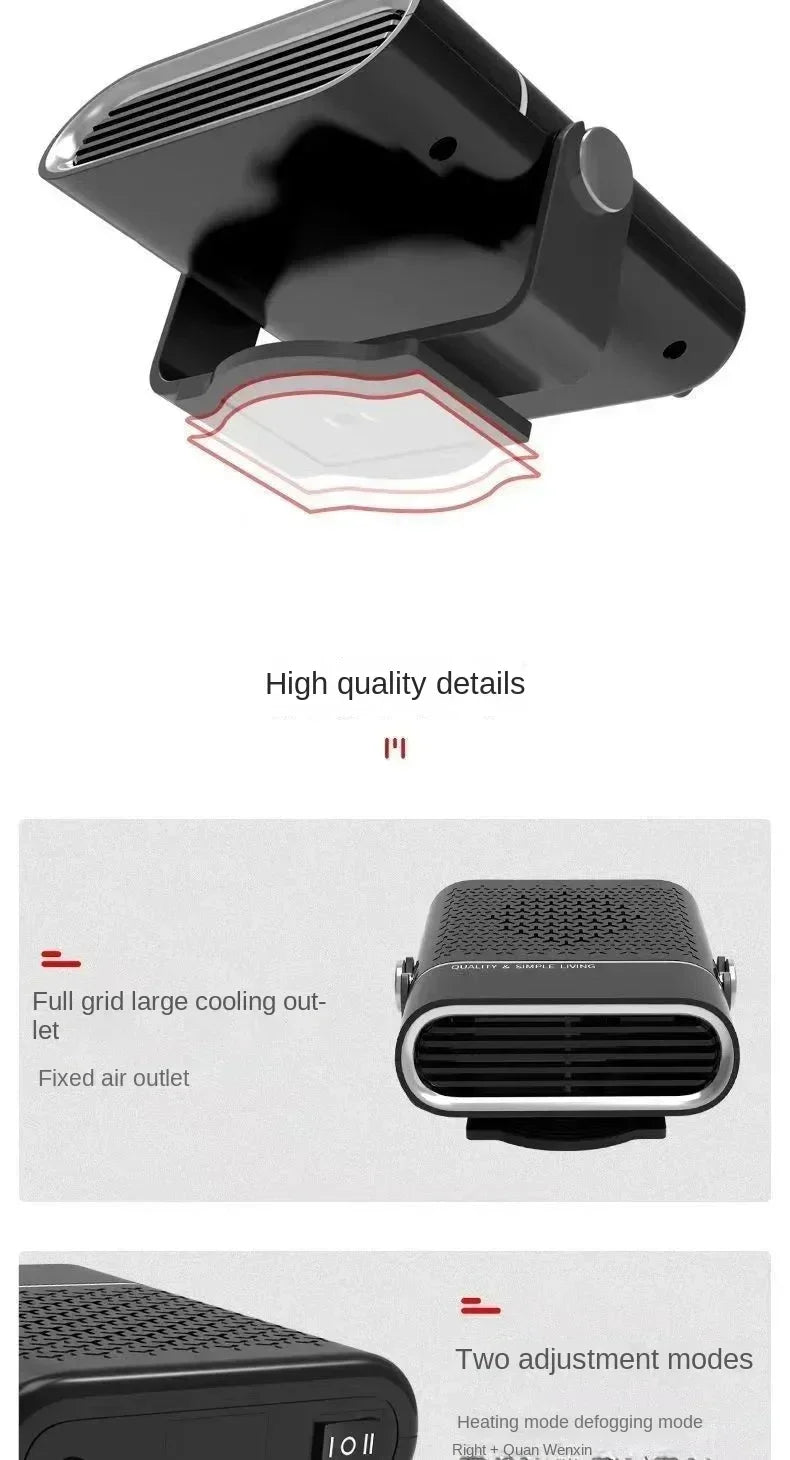 Xiaomi Portable Car Heater Car 12V Heater 24V Car Heater Windshield Automatic Defogging Defrost Heater Fast Heating 2025 New