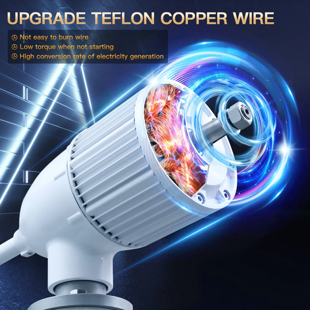 New Upgraded And More Powerful 5KW  Horizontal Wind Turbine Windmill Delivered From Polish Warehouse Low Speed Low Noise