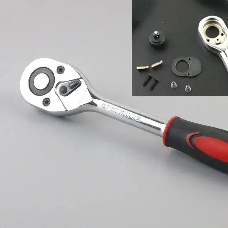 46pcs Socket Set Car Repair Tool Ratchet Wrench  Pawl Spanner Screwdriver Professional Metalworking Kit