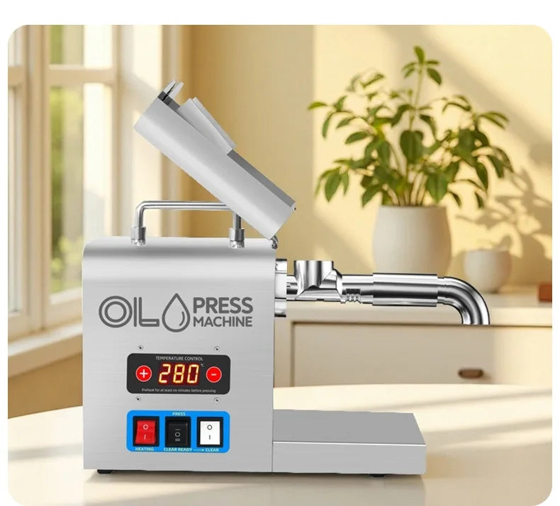 Stainless Steel Oil Press Machine Home Cold/Hot Oil Extractor for Peanut/Sesame/Sunflower Oil Press Machine For Small Business