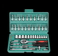 46pcs Socket Set Car Repair Tool Ratchet Wrench  Pawl Spanner Screwdriver Professional Metalworking Kit