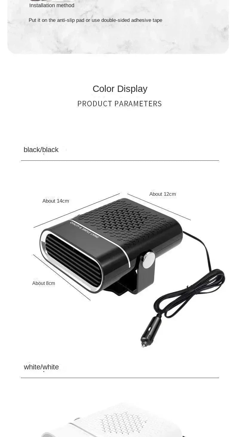 Xiaomi Portable Car Heater Car 12V Heater 24V Car Heater Windshield Automatic Defogging Defrost Heater Fast Heating 2025 New