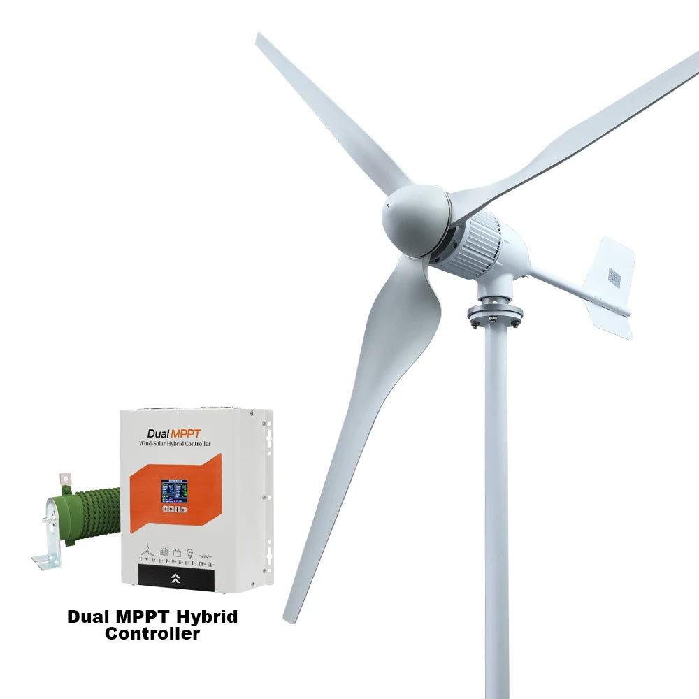 New Upgraded And More Powerful 5KW  Horizontal Wind Turbine Windmill Delivered From Polish Warehouse Low Speed Low Noise