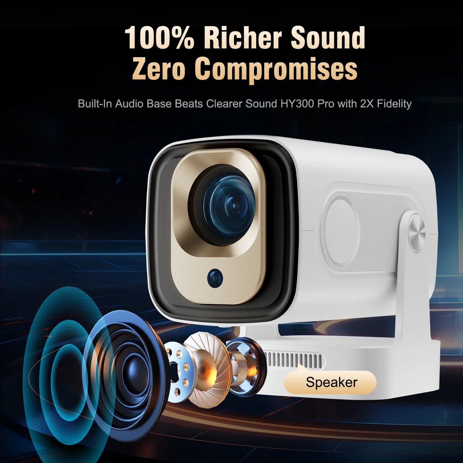 Magcubic HY310 Android 11 Projector 4K Native 1080P Auto Focus Native 330ANSI Dual Wifi BT5.4 Air Mouse Voice Home Outdoor Movie