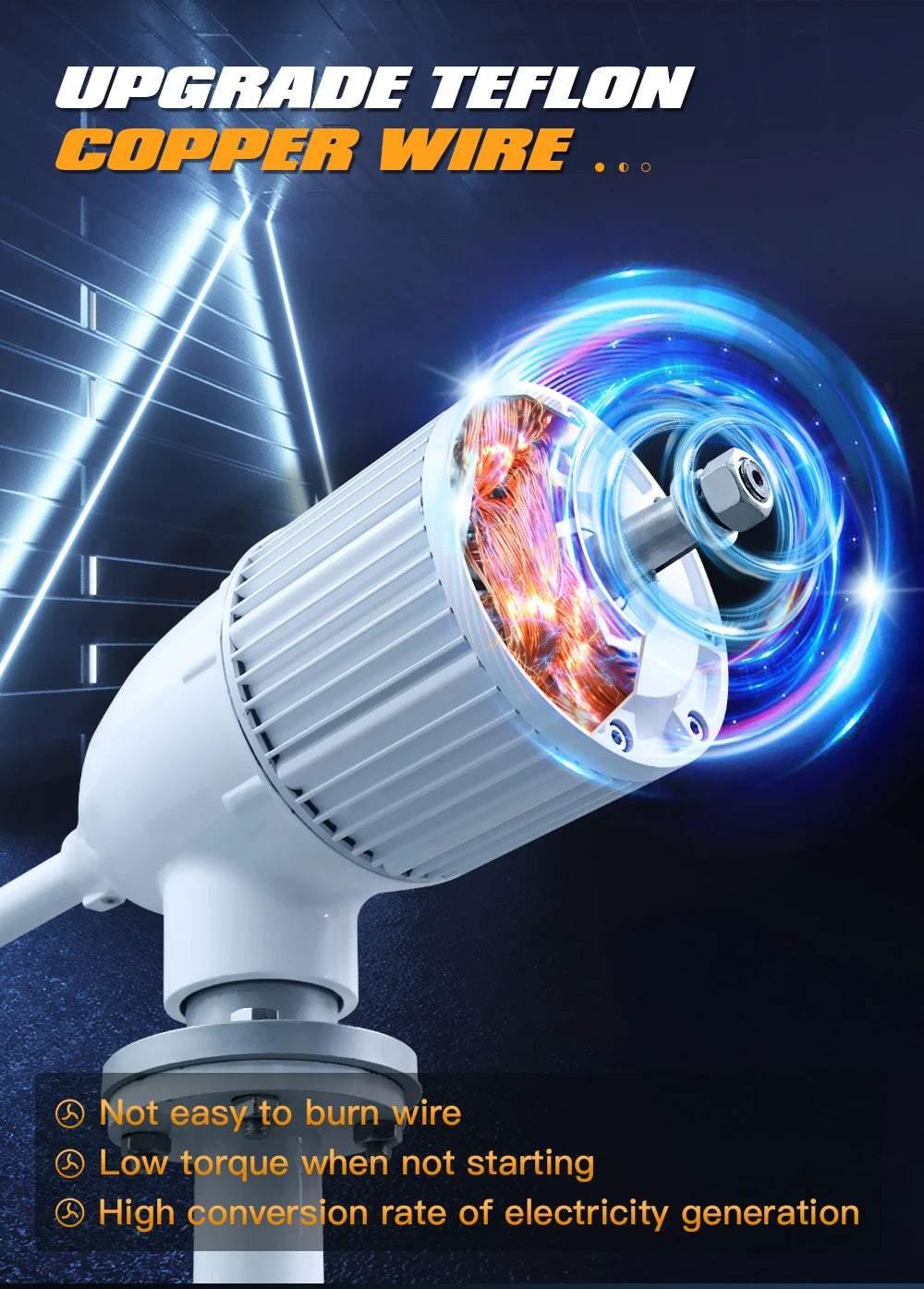 New Upgraded And More Powerful 5KW  Horizontal Wind Turbine Windmill Delivered From Polish Warehouse Low Speed Low Noise