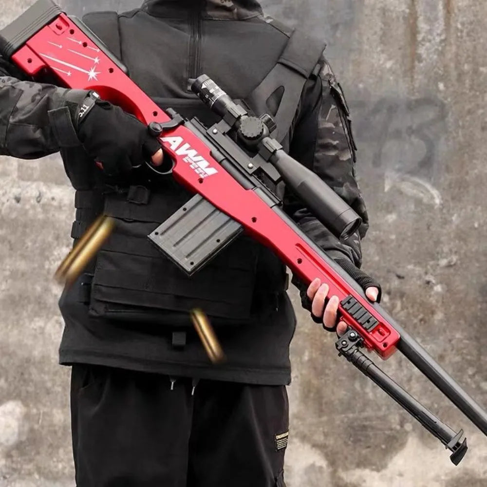 98K Upper Pressure Shell Ejection Soft Bullet Gun Can Fire Sniper Rifle Outdoor Battle Model Toy Manually Loaded Christmas Gift