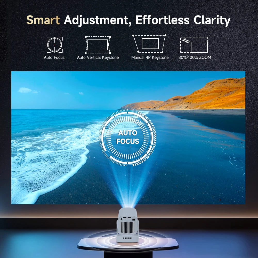 Magcubic HY310 Android 11 Projector 4K Native 1080P Auto Focus Native 330ANSI Dual Wifi BT5.4 Air Mouse Voice Home Outdoor Movie
