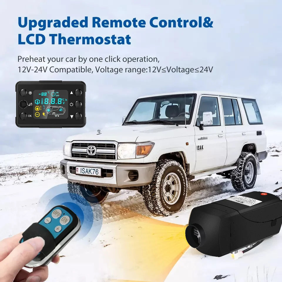 Diesel Parking Heater 12V Diesel Air Heater 8000W Diesel Parking Heater with Muffler for Cars Buses Trucks Engineering Veh