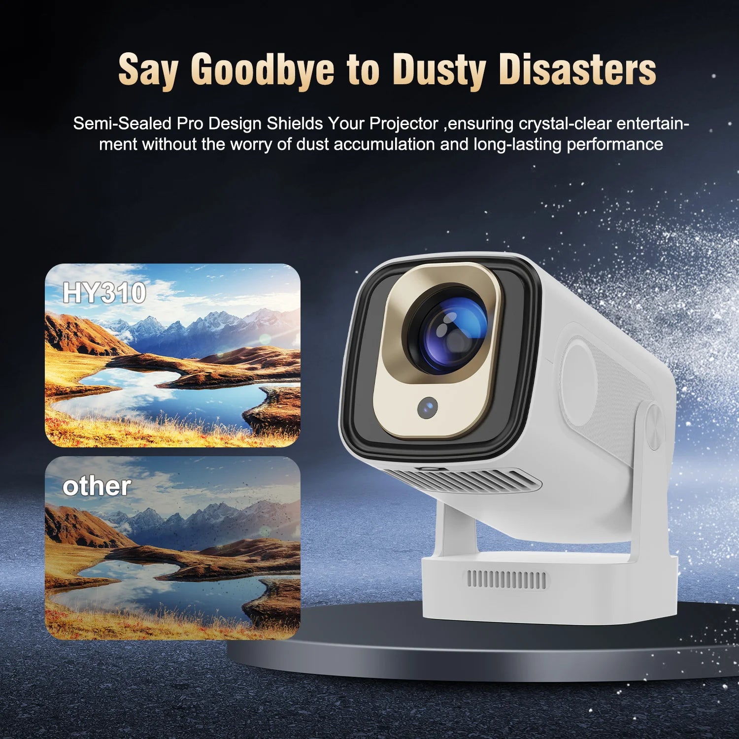 Magcubic HY310 Android 11 Projector 4K Native 1080P Auto Focus Native 330ANSI Dual Wifi BT5.4 Air Mouse Voice Home Outdoor Movie