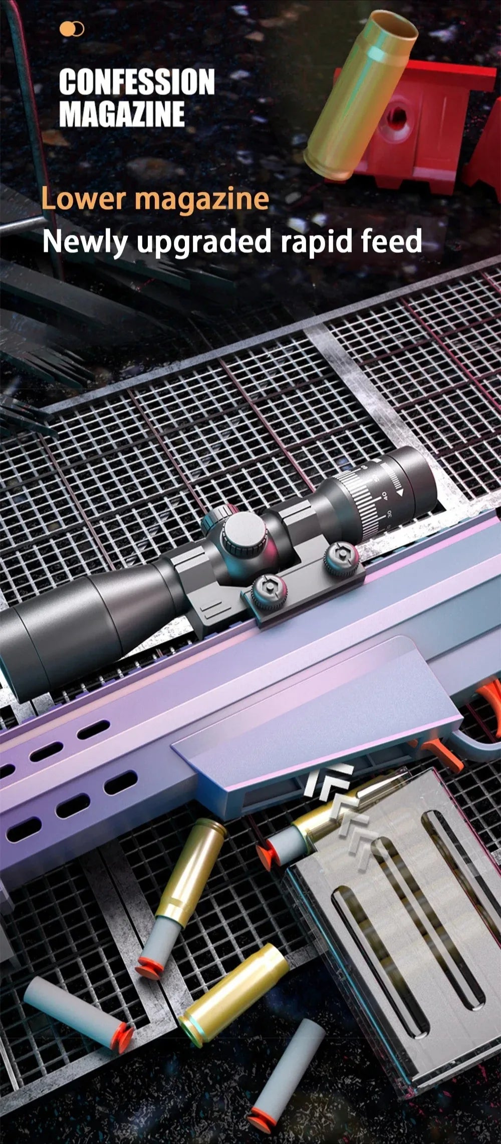 98K Upper Pressure Shell Ejection Soft Bullet Gun Can Fire Sniper Rifle Outdoor Battle Model Toy Manually Loaded Christmas Gift