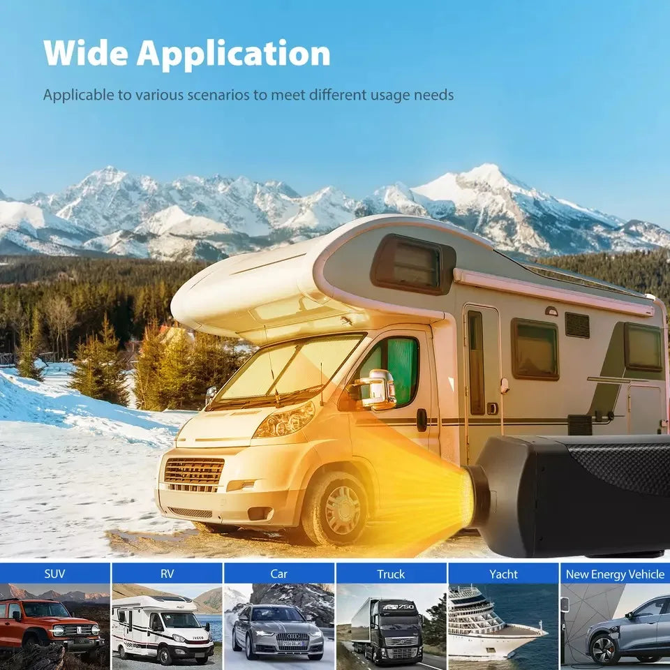 Diesel Parking Heater 12V Diesel Air Heater 8000W Diesel Parking Heater with Muffler for Cars Buses Trucks Engineering Veh