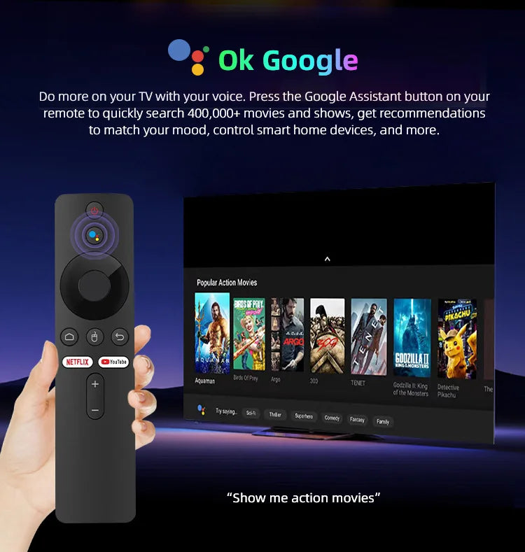 Q10 Android14 8K HDR10+ Smart TV Box Allwinner H313 128G Dual Wifi BT5.0 Set Top Box Media Player with Google Voice Assistant