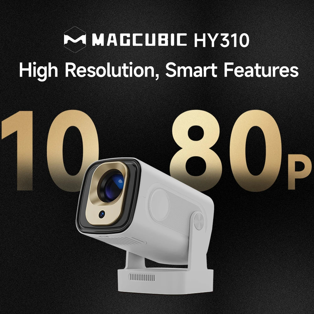 Magcubic HY310 Android 11 Projector 4K Native 1080P Auto Focus Native 330ANSI Dual Wifi BT5.4 Air Mouse Voice Home Outdoor Movie