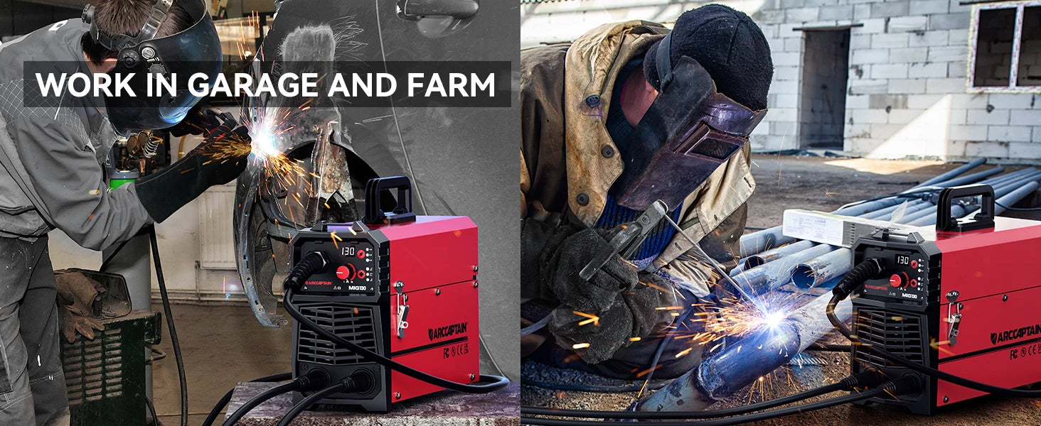 ARCCAPTAIN 4 in 1 220V 140Amp Semi-automatic MIG Welding Machine Lift Tig Argon ARC MMA Mig MAG Gas Welder IGBT Synergy Tools