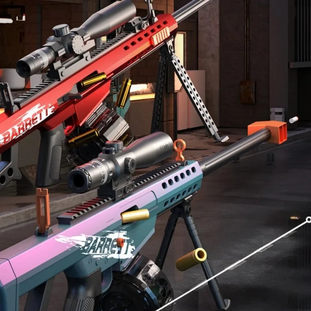 98K Upper Pressure Shell Ejection Soft Bullet Gun Can Fire Sniper Rifle Outdoor Battle Model Toy Manually Loaded Christmas Gift