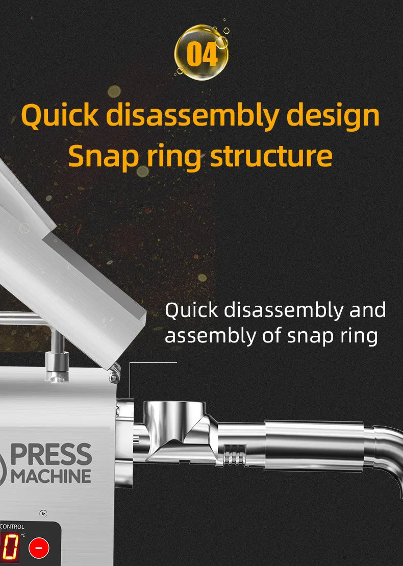 Stainless Steel Oil Press Machine Home Cold/Hot Oil Extractor for Peanut/Sesame/Sunflower Oil Press Machine For Small Business