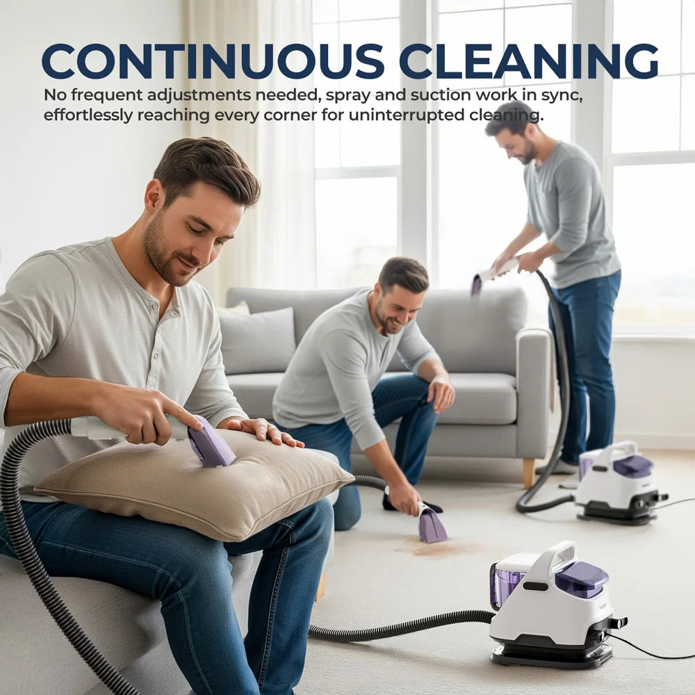 Multi-Purpose Portable Carpet Cleaner Upholstery Cleaner Machine Deep-Cleaning Shampooer for Home Use