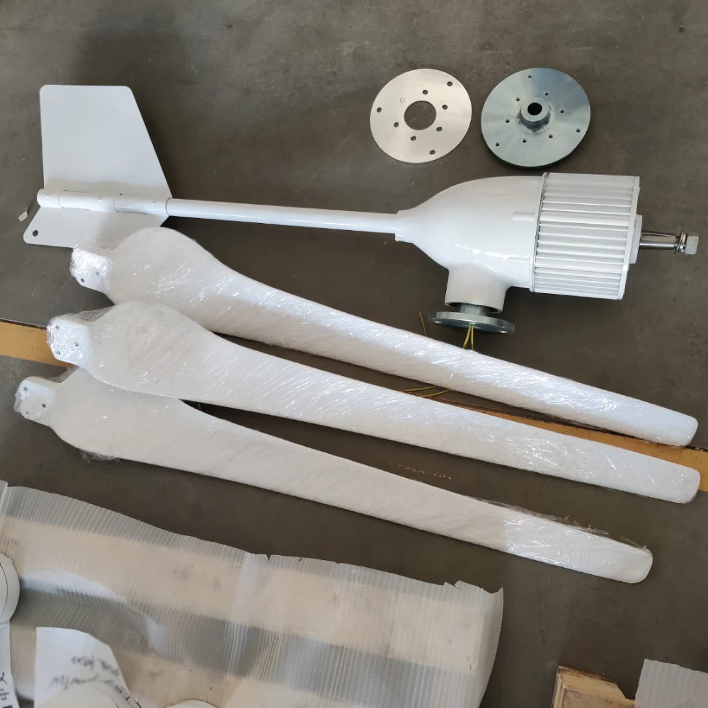 New Upgraded And More Powerful 5KW  Horizontal Wind Turbine Windmill Delivered From Polish Warehouse Low Speed Low Noise