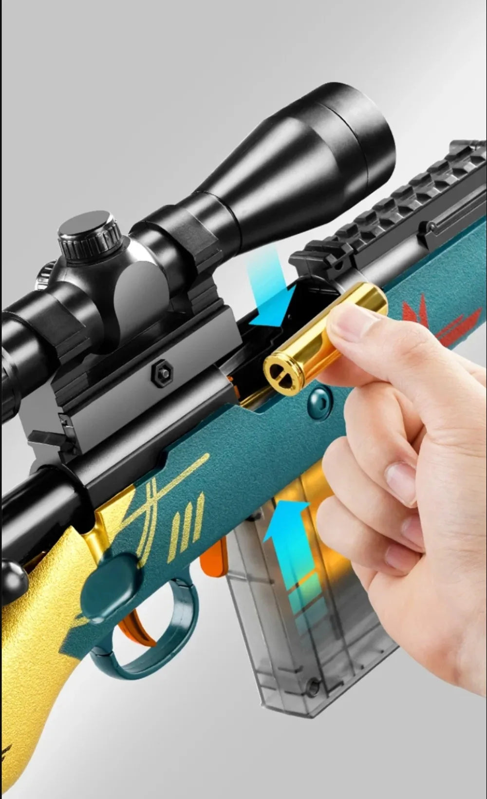 98K Upper Pressure Shell Ejection Soft Bullet Gun Can Fire Sniper Rifle Outdoor Battle Model Toy Manually Loaded Christmas Gift