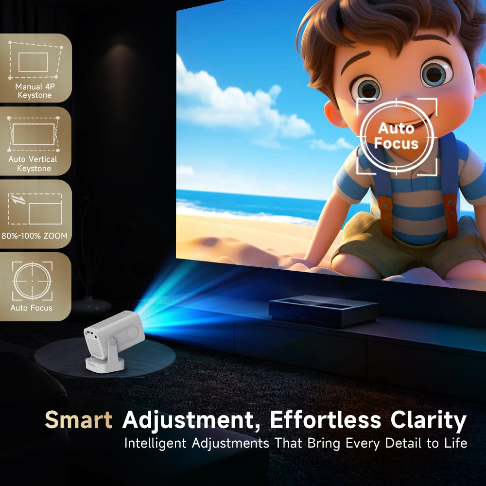 Magcubic HY310 Android 11 Projector 4K Native 1080P Auto Focus Native 330ANSI Dual Wifi BT5.4 Air Mouse Voice Home Outdoor Movie