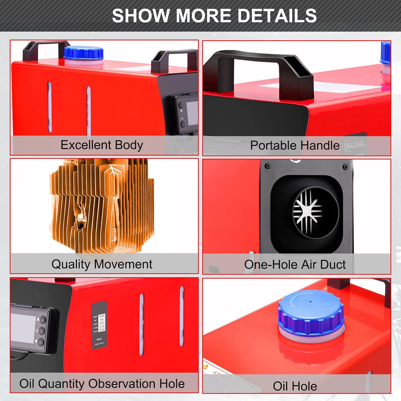 Diesel Parking Heater 12V Diesel Air Heater 8000W Diesel Parking Heater with Muffler for Cars Buses Trucks Engineering Veh