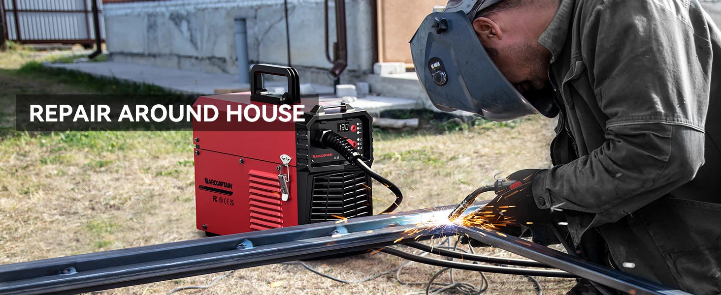 ARCCAPTAIN 4 in 1 220V 140Amp Semi-automatic MIG Welding Machine Lift Tig Argon ARC MMA Mig MAG Gas Welder IGBT Synergy Tools