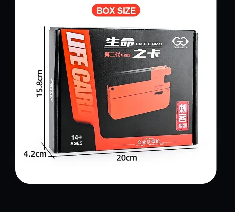 New Upgraded Lifecard Metal Folding Gun Toy for Kids Adult, Pistol Toys Gun With Soft Bullets Alloy Shooting Model For Adults