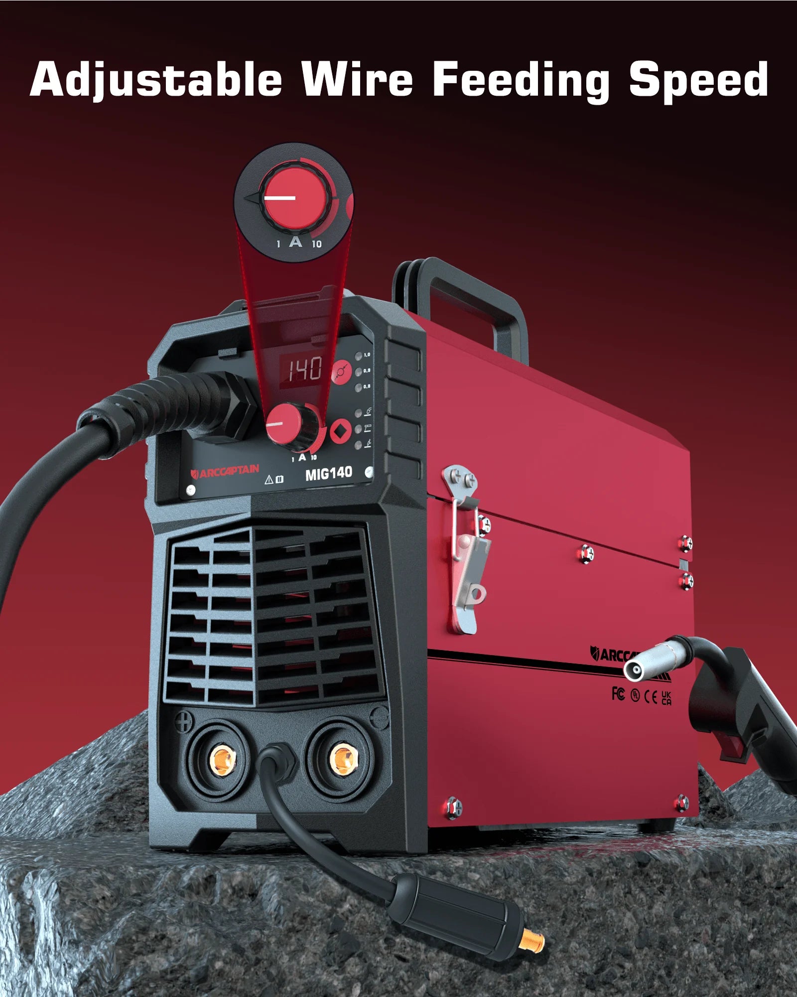 ARCCAPTAIN 4 in 1 220V 140Amp Semi-automatic MIG Welding Machine Lift Tig Argon ARC MMA Mig MAG Gas Welder IGBT Synergy Tools