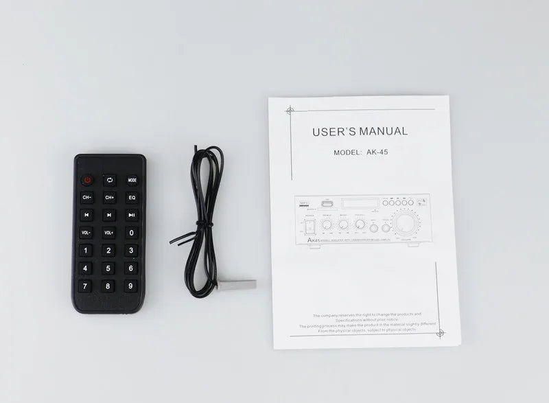 AK45 HiFi Digital Bluetooth Audio Amplifier MP3 Channel 2.0 Sound Power AMP stereo Home Automotive Car for Speakers MAX 350W*2