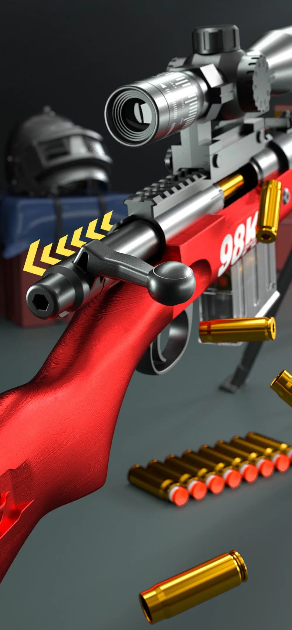 98K Upper Pressure Shell Ejection Soft Bullet Gun Can Fire Sniper Rifle Outdoor Battle Model Toy Manually Loaded Christmas Gift