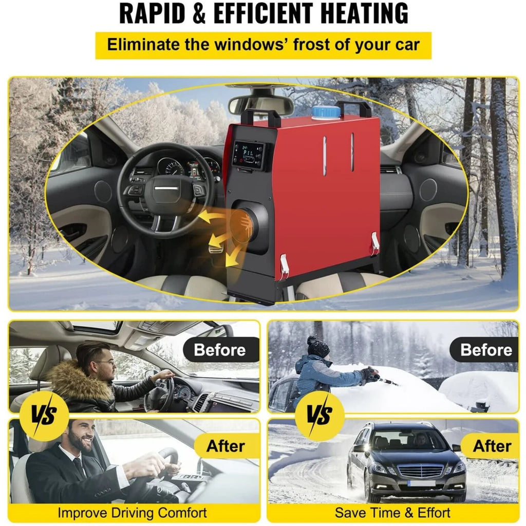 Diesel Parking Heater 12V Diesel Air Heater 8000W Diesel Parking Heater with Muffler for Cars Buses Trucks Engineering Veh