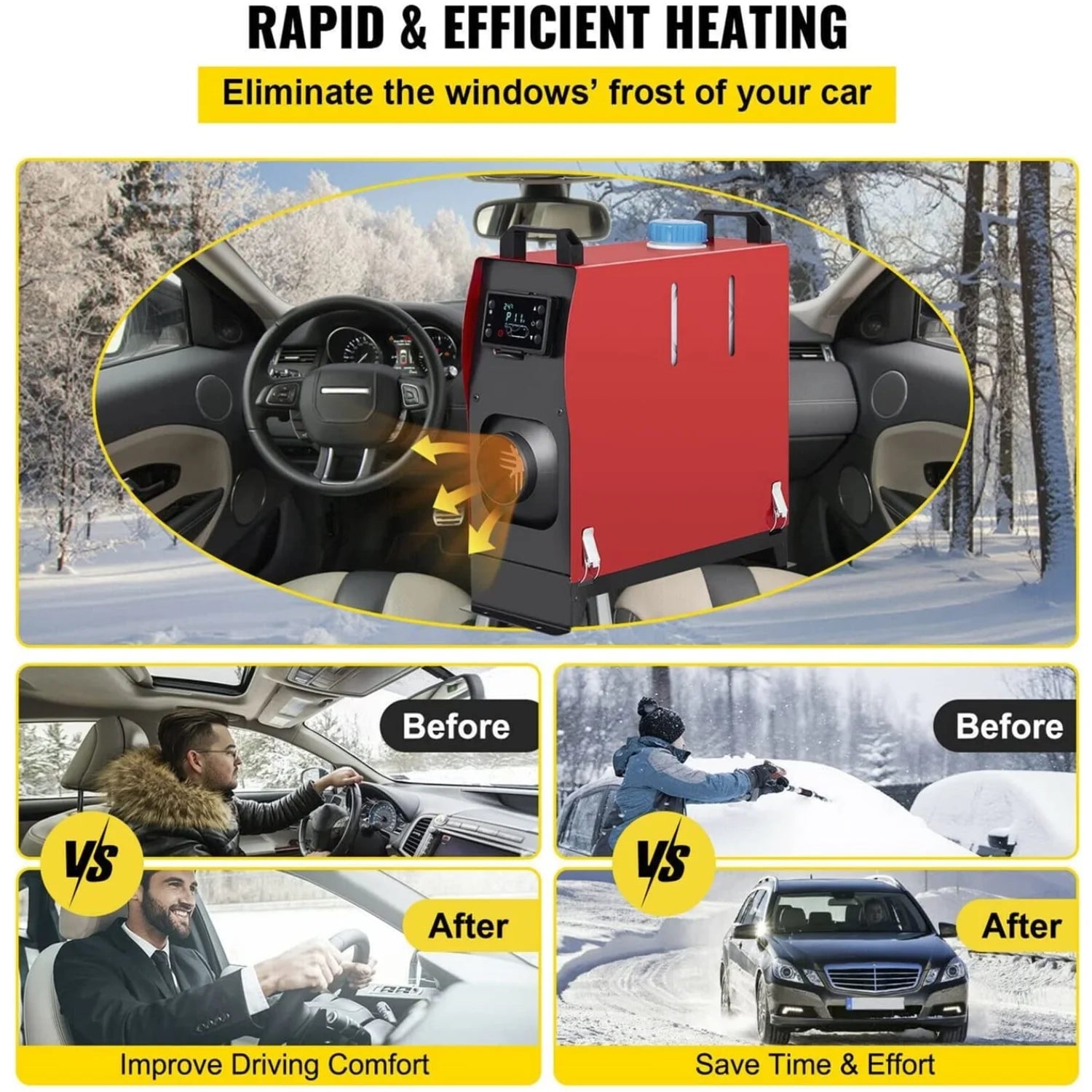 Diesel Parking Heater 12V Diesel Air Heater 8000W Diesel Parking Heater with Muffler for Cars Buses Trucks Engineering Veh