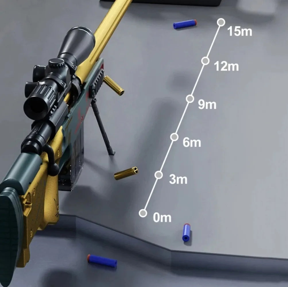 98K Upper Pressure Shell Ejection Soft Bullet Gun Can Fire Sniper Rifle Outdoor Battle Model Toy Manually Loaded Christmas Gift